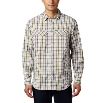 Columbia Muške Košulje - Silver Ridge Lite Plaid Long Sleeve Maslinasto Zelene | EBVY-42179